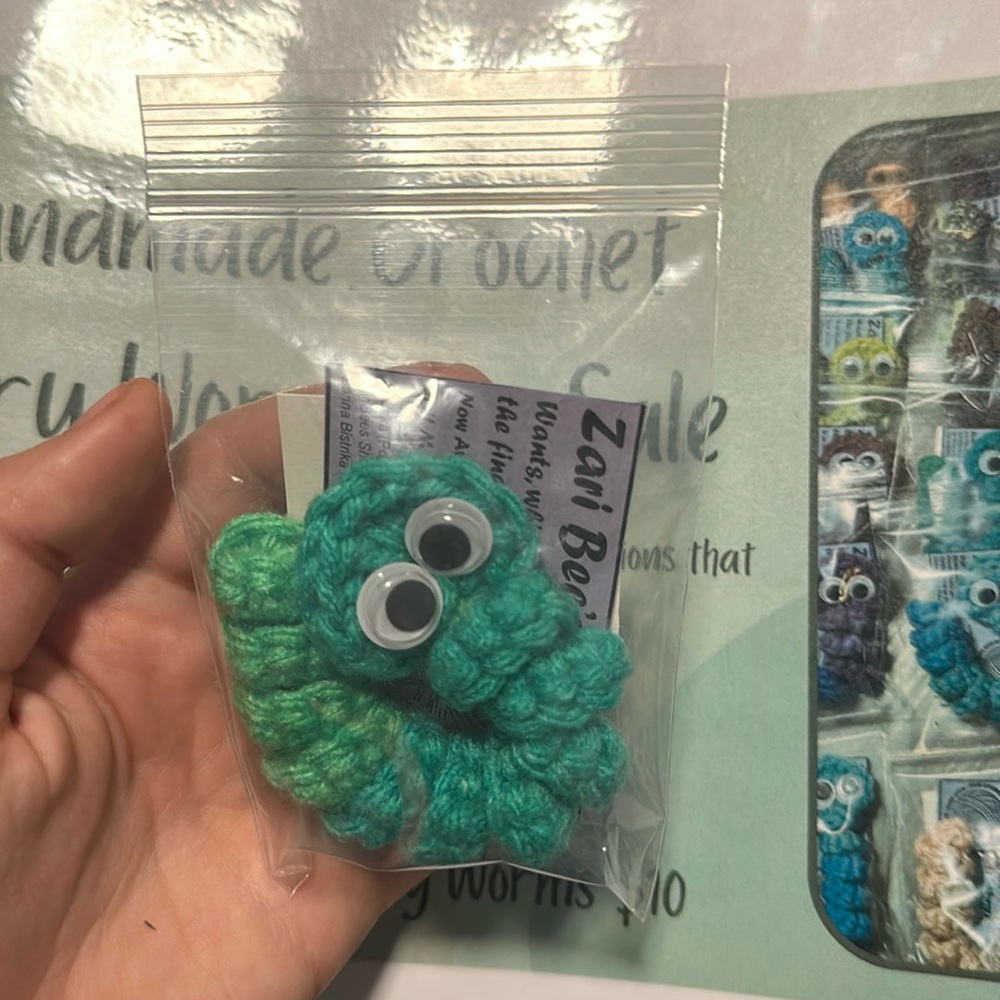 Handmade Crochet Worry Worm